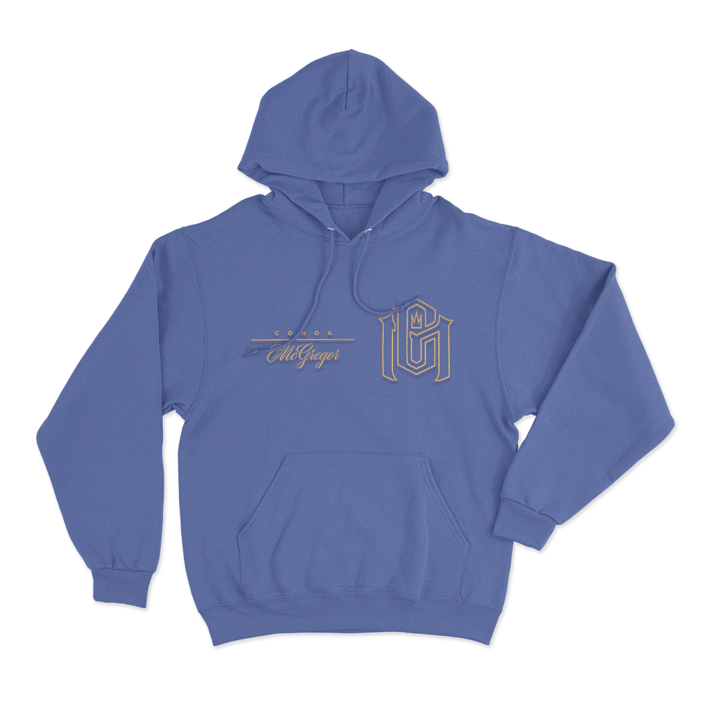 Conor McGregor Gold Monogram Unisex Hoodie Blue Conor McGregor Gold Monogram Unisex Hoodie Blue