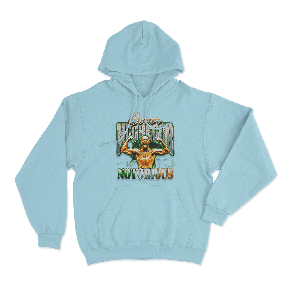 Conor McGregor Notorious Unisex Hoodie Sky Blue Conor McGregor Notorious Unisex Hoodie Sky Blue