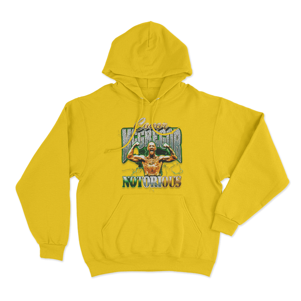 Conor McGregor Notorious Unisex Hoodie Yellow Conor McGregor Notorious Unisex Hoodie Yellow