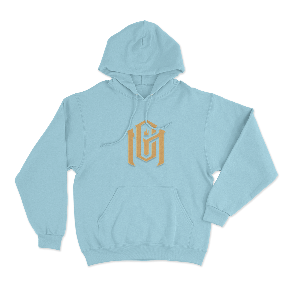 MC Crown Monogram Unisex Hoodie Sky Blue MC Crown Monogram Unisex Hoodie Sky Blue