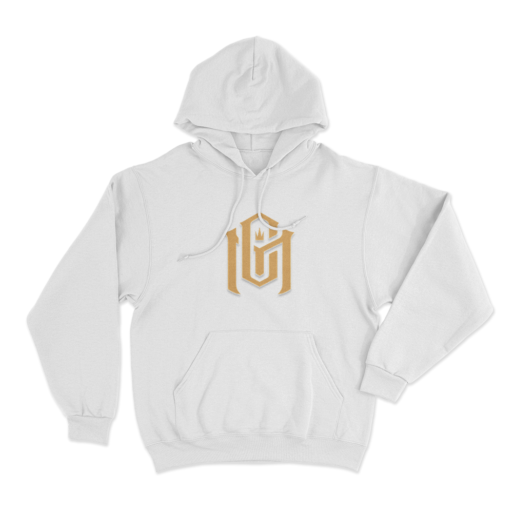 MC Crown Monogram Unisex Hoodie White MC Crown Monogram Unisex Hoodie White